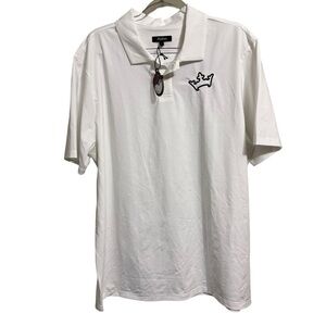 New Malbon Sz LG White Golf Polo Crown Crest